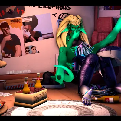 bonnie (fnaf), cassie alilkira, sevan (warfaremachine) (five nights at freddy's, mythology) created by zelyonka