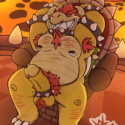 bowser (mario bros, nintendo) created by justwatchingthings