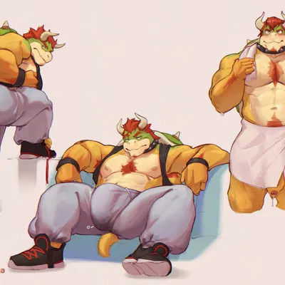 bowser (mario bros, nintendo) created by kawaakumma