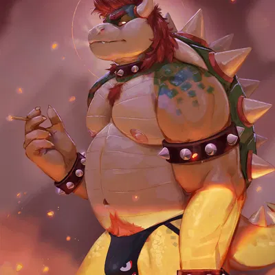 bowser (mario bros, nintendo) created by sinibun 95
