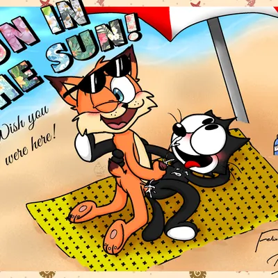 bubsy bobcat, felix the cat (bubsy (series), dreamworks) created by muffinlewds