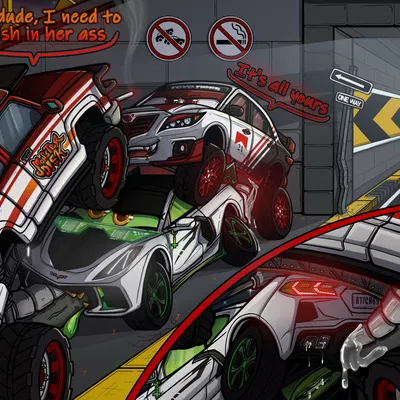 buck (carsphilic), diana the dragoness, nick corolla (chevrolet, chevrolet corvette) created by carsphilic