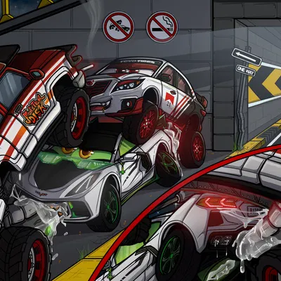 buck (carsphilic), diana the dragoness, nick corolla (chevrolet, chevrolet corvette) created by carsphilic