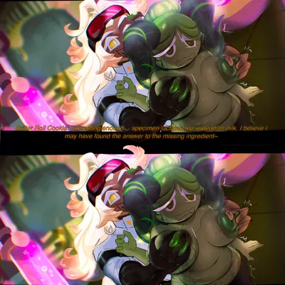 butter roll cookie, matcha cookie (cookie run, cookie run kingdom) created by lagoontoons, lewdlagoon