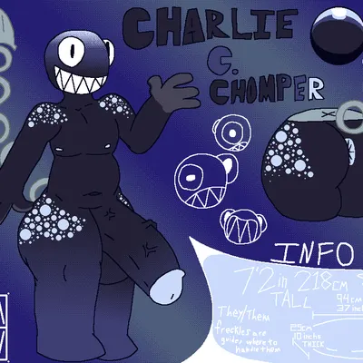 charlie c chomper (mario bros, nintendo) created by thelukeewarmmm