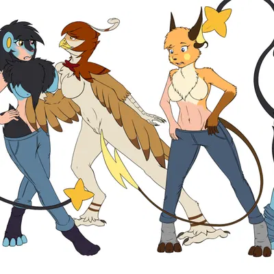 chazori, john (swack16), kirara (swack16) (nintendo, pokemon) created by tomek1000