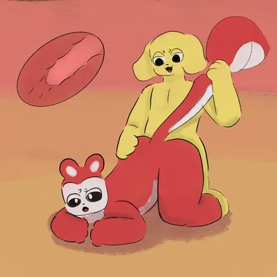 chikn nuggit (chikn nuggit), hawt saus (chikn nuggit) (chikn nuggit) created by blankitty