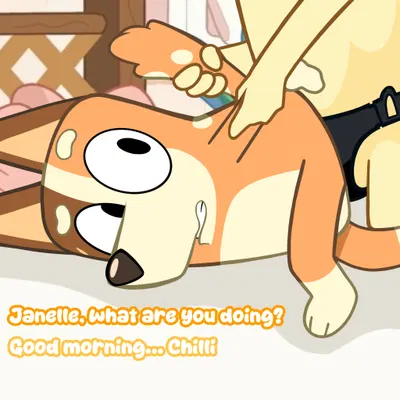 chilli heeler, janelle (bluey) (bluey (series)) created by alessandrafurry