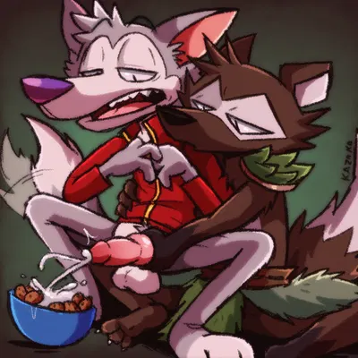 chip the wolf, suel (blizzard entertainment, cookie crisp) created by kazoko (artist)