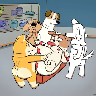 chonies (dogs in space), ed (dogs in space), garbage (dogs in space) (dogs in space) created by grolarbearsins