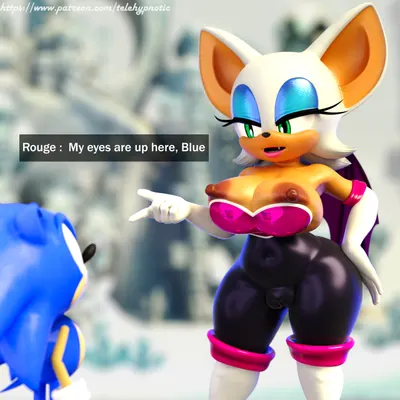 classic sonic, rouge the bat, sonic the hedgehog (classic sonic (universe), sega) created by telehypnotic