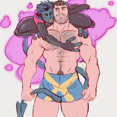 colossus (marvel), nightcrawler (marvel, x-men) created by toxosalvaxe