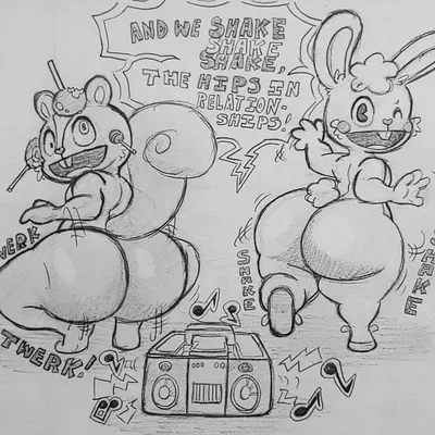 cuddles (htf), nutty (htf) (happy tree friends) created by fauxtellno1