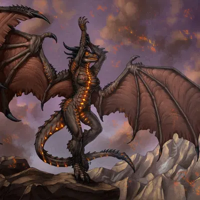 deathwing (blizzard entertainment, mythology) created by inert-ren