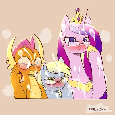 derpy hooves (mlp), princess cadance (mlp), smolder (mlp) (friendship is magic, hasbro) created by cold-blooded-twilight