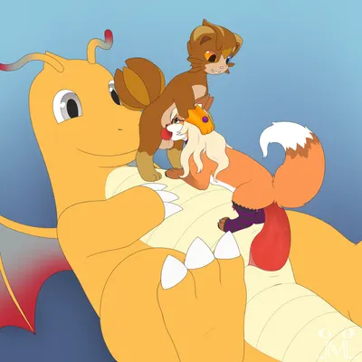 diesel the dragonite, luxro, stella (stellaamoris) (nintendo, pokemon) created by jm-luxro