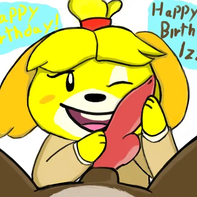 digby (animal crossing), isabelle (animal crossing) (animal crossing, nintendo) created by sock puppeteer