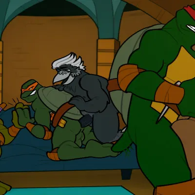 donatello (tmnt), injy (thelastlonewolf), michelangelo (tmnt) (teenage mutant ninja turtles) created by hairlessboyblunder