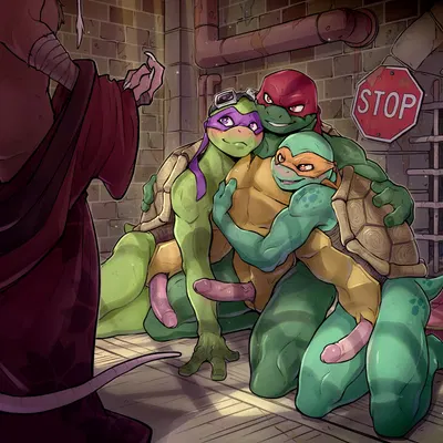 donatello (tmnt), master splinter, michelangelo (tmnt) (teenage mutant ninja turtles, teenage mutant ninja turtles (2012)) created by draite