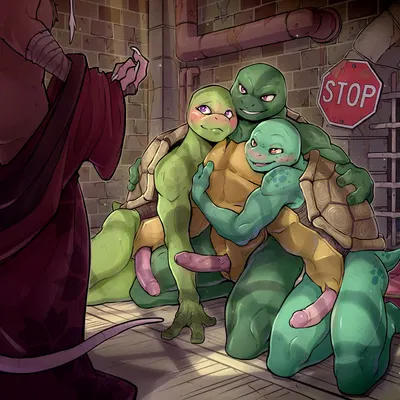 donatello (tmnt), master splinter, michelangelo (tmnt) (teenage mutant ninja turtles, teenage mutant ninja turtles (2012)) created by draite