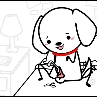 dumb doggo created by muffinlewds