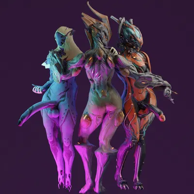 ember (warframe), valkyr (warframe), wisp (warframe) (digital extremes, tencent) created by thorius