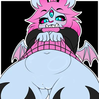 emberlynn pinkle (hellaverse, helluva boss) created by kloudmutt