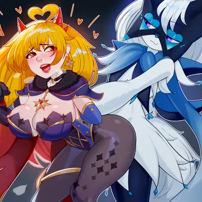 fan character, glace (cris79x), mona megistus (genshin impact, mihoyo)