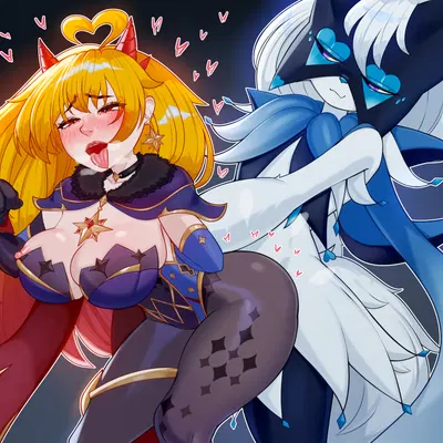 fan character, glace (cris79x), mona megistus (genshin impact, mihoyo)