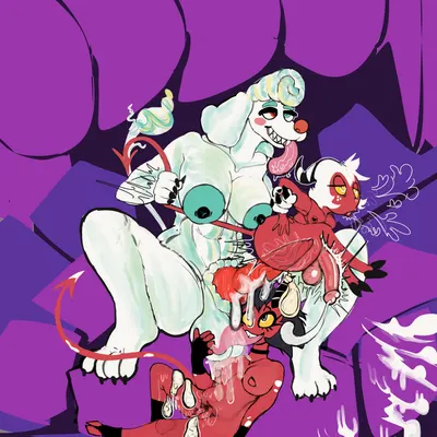 fan character, millie (helluva boss), moxxie (helluva boss) (hellaverse, helluva boss) created by donaldducked