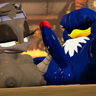 fan character, sarah the crow, thunder (juicyducksfm) (garry's mod, sega) created by armada (artist), juicyducksfm