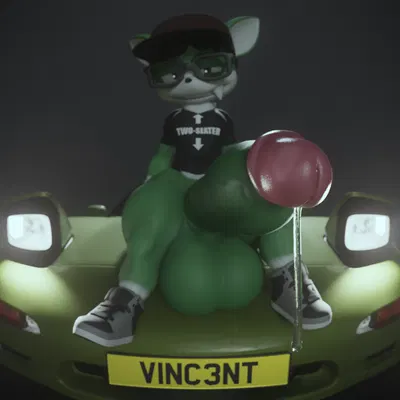 fan character, vincent (onyxsplash) (mazda, mazda rx-7) created by onyxsplash