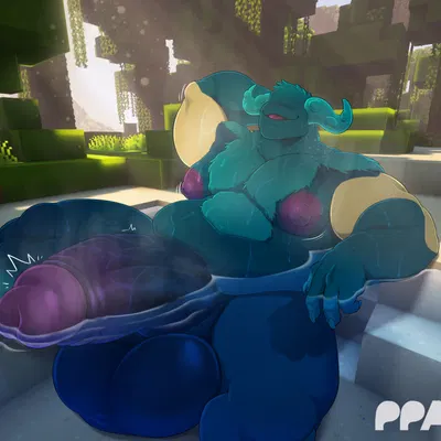 fan character, warryn (trick rex) (microsoft, minecraft) created by ppandogg