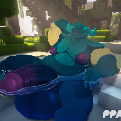 fan character, warryn (trick rex) (microsoft, minecraft) created by ppandogg