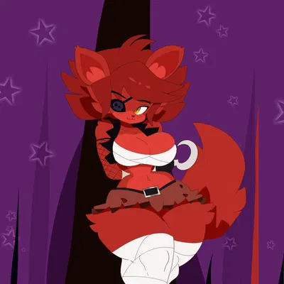 fexa (cryptiacurves), foxy (fnaf) (five nights at freddy's, fredina's nightclub) created by commoddity