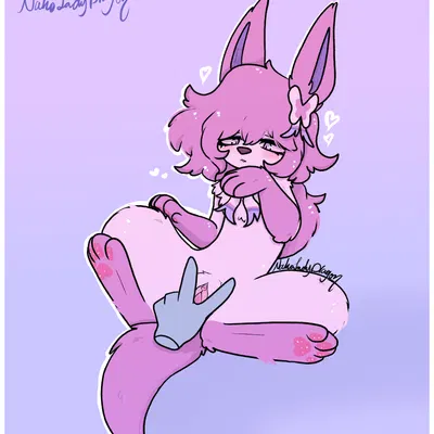 floppy sylveon (nintendo, pokemon) created by naholadydragon