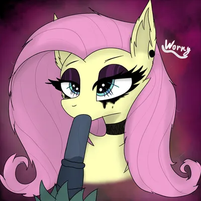 fluttershy (mlp) (friendship is magic, hasbro) created by worny