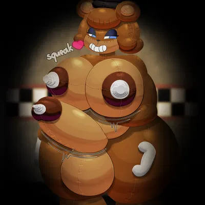 freddy (fnaf), frenni (cryptiacurves) (five nights at freddy's, fredina's nightclub) created by fyeuwuw