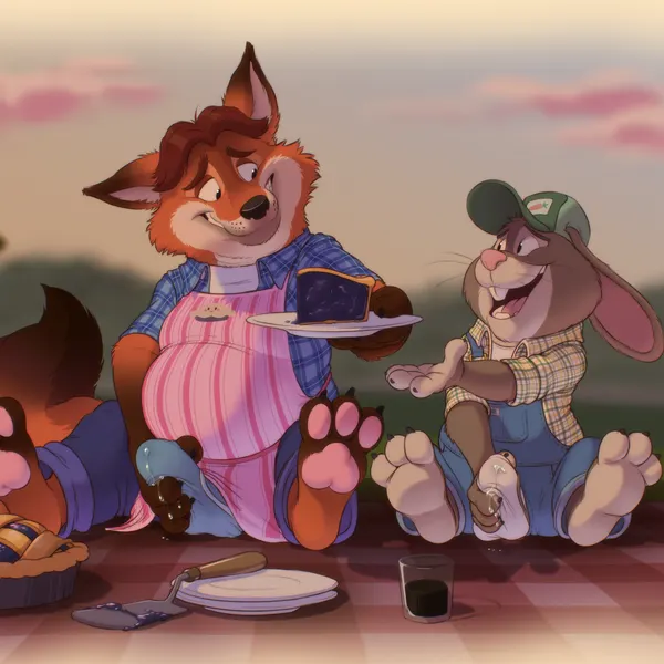 gideon grey, stu hopps (disney, zootopia) created by catsnbriefs