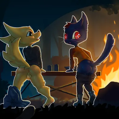 gregg lee, mae borowski (night in the woods) created by galo