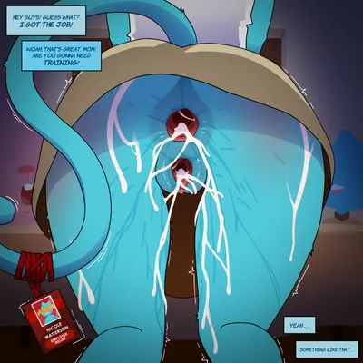 gumball watterson, nicole watterson, richard watterson (cartoon network, the amazing world of gumball) created by wtperv