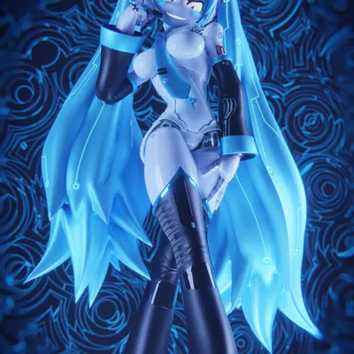 hatsune miku, jenny wakeman, warfare jenny (my life as a teenage robot, nickelodeon) created by 777bronzestar