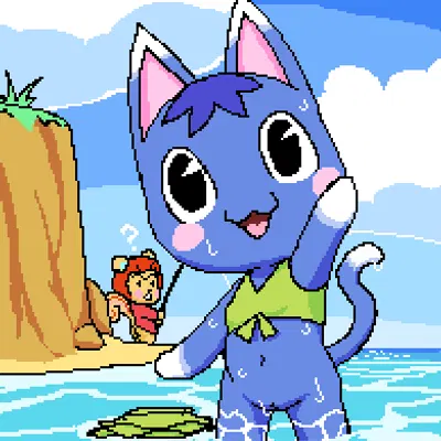 hazel (animal crossing), rosie (animal crossing) (animal crossing, nintendo) created by grorby