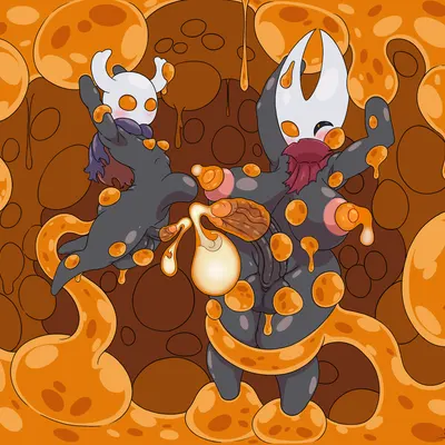 hornet (hollow knight), the infection (hollow knight), the knight (hollow knight) (hollow knight (franchise), team cherry) created by splussher