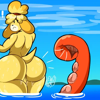 isabelle (animal crossing) (animal crossing, nintendo) created by leirnabs