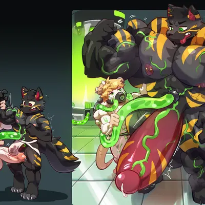 jack al-inpu (flusspuss), riley (flusspuss) created by marshiro