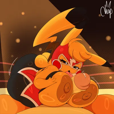 kanna (joaoppereiraus), pikachu libre (nintendo, pokemon) created by chapsan