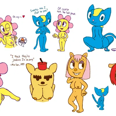 katy kat, lammy lamb, ma-san (parappa the rapper, sony corporation) created by kamirappa