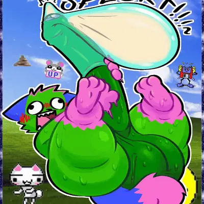 kevin (nyanwolf), toro inoue (bliss (image), don't touch my pizza (meme)) created by pknoel