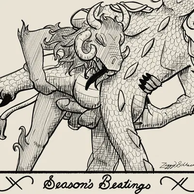 krampus (christmas, dungeons and dragons) created by ziggyschlacht